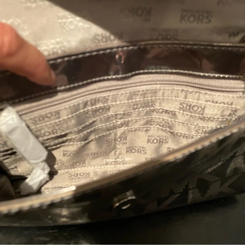 Michael Kors Metallic Silver Purse - Picture 8 of 10